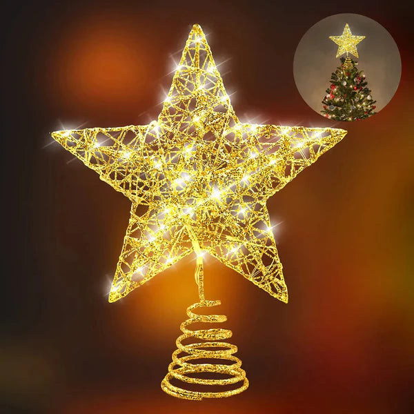 Estrela para Árvore de Natal com Luzes Led